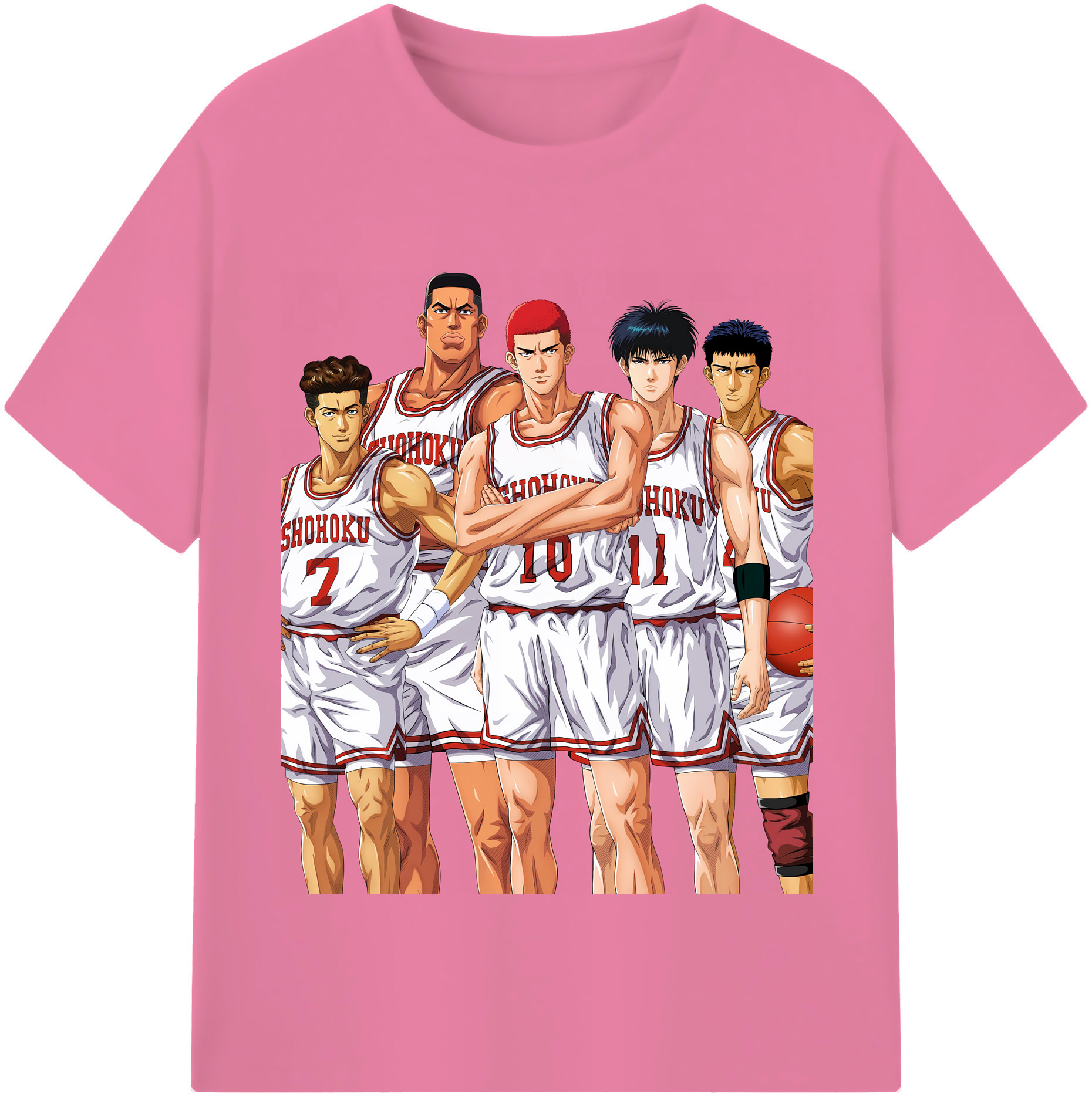 SLAM DUNK／スラムダンク 綿100％半袖Tシャツ（フロントプリント）